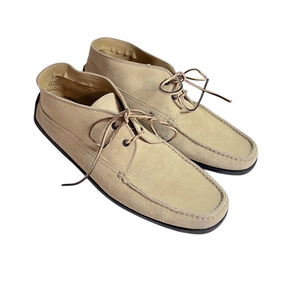 Tod's Other - Tod's Beige Genuine Suede Chukka Driving Classic Old Money Boots Rounded Toe 12
